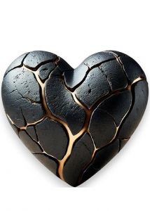 LEGEND Fractured Heart - Urna funerária de bronze feita à mão