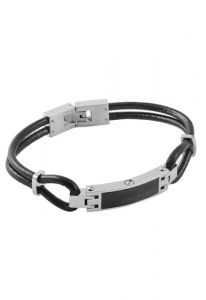 Pulseira em couro com suporte para cinzas