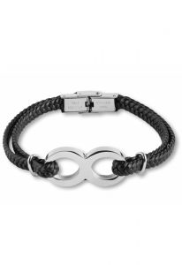 Bracelete de couro trançado com suporte para cinzas