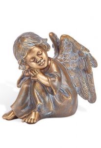 Estátua comemorativa de anjo sentado – 3D, independente, com encaixe na parte inferior