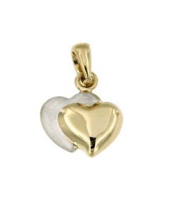 Pingente memorial em forma de cruz em ouro bicolor 14k