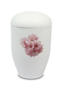 Urna funerária metálica – Flores de cerejeira