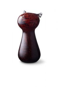 Urna para gatos em vidro de cristal marrom