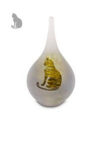 Mini urna para cinzas de vidro de cristal