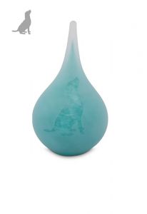 Mini urna para cinzas de vidro de cristal