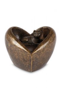Mini urna funerária em bronze