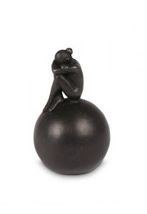 Mini urna funerária em bronze