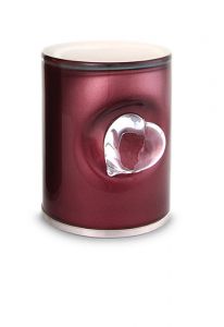 Mini urna cinzas de vidro de cristal
