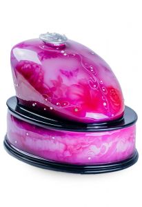 Urna cinzas tanque de gasolina para motociclistas 'Pink Rose'
