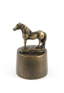 Urna bronzeada para cinzasde cavalos