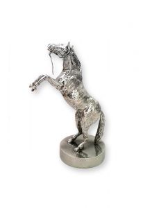 Urna para cinzas de cavalo de estanho