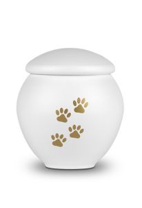 Urna pet com patas douradas