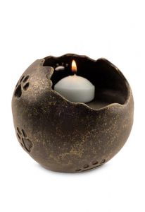 Urna funerária para animais de estimação com porta-velas