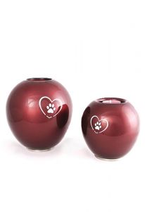 Urna pet de vidro de cristal com porta velas