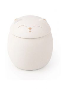Urna funerária para gatos em branco