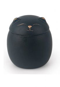 Urna funerária para gatos em preto