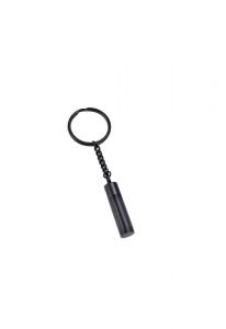 Chaveiro com pingente para cinzas 'Tubo' preto