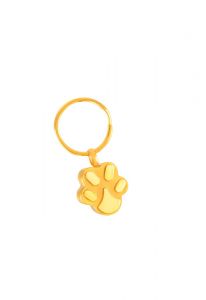 Chaveiro com pingente para cinzas 'Pegada' dourado