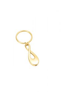 Chaveiro com pingente para cinzas 'Infinity' dourado