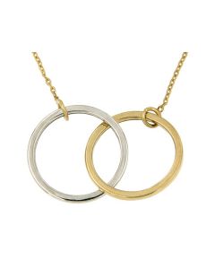 Colar símbolo 14k ouro bicolor