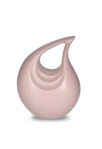 Mini urna para cinzas em alumínio 'Lágrima' rosa