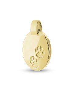Pingente cinzas com pegada (ouro amarelo 14k)