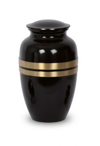 Urna funerária em latão com faixa dourado