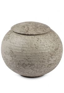 Urna funerária em porcelana 'Sfera' marrom