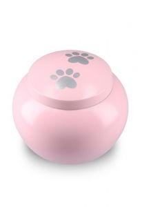Urna para animais rosa com 2 pegadas, vários tamanhos