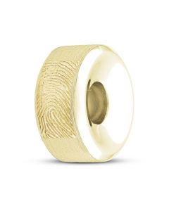 Charm para cinzas com impressão digital/conta de ouro