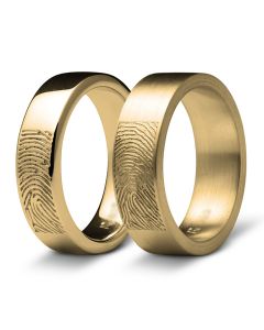 Anel de impressão digital feito em ouro