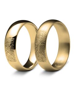 Anel de impressão digital feito em ouro