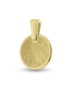 Pingente de impressão digital feito em ouro