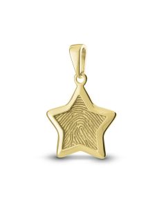 Pingente de impressão digital feito em ouro