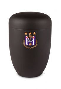 Urna funerária de futebol em aço com logótipo de clube personalizado – preta