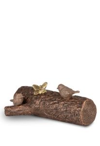 Mini urna para cinzas “Paz na natureza” com acabamento bronze