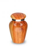 Pequena urna funerária 'Elegance' com efeito grão de madeira