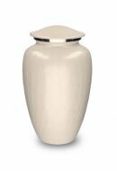 Urna funerária 'Elegance' branco com efeito decorativo perolado