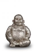 Mini urna para cinzas em forma de Buda cor prateado
