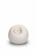 Mini urna de porcelana 'Lumos' com suporte para velas branco fosco