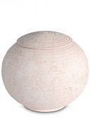 Urna para cinzas de porcelana 'Sfera' - Relevo coral rosa