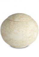 Urna para cinzas de porcelana 'Sfera' - Relevo de areia do Saara