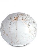 Urna para cinzas de porcelana 'Sfera' - Mármore de Carrara com veios dourados