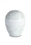 Mini urna para cinzas de porcelana 'Planet' - Relevo de água marinha - verde