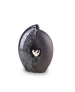 Keramische mini urn met hartje