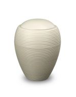 Urna funerária 'Memento' creme acetinado