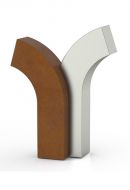 Urna funerária para adultos em aço corten