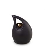 Keramische mini urn met hartje