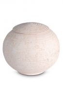 Mini urna para cinzas de porcelana 'Sfera' - Relevo coral rosa