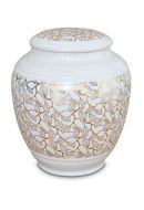 Urna funerária de porcelana 'Classica' | Folhas de ouro puro
